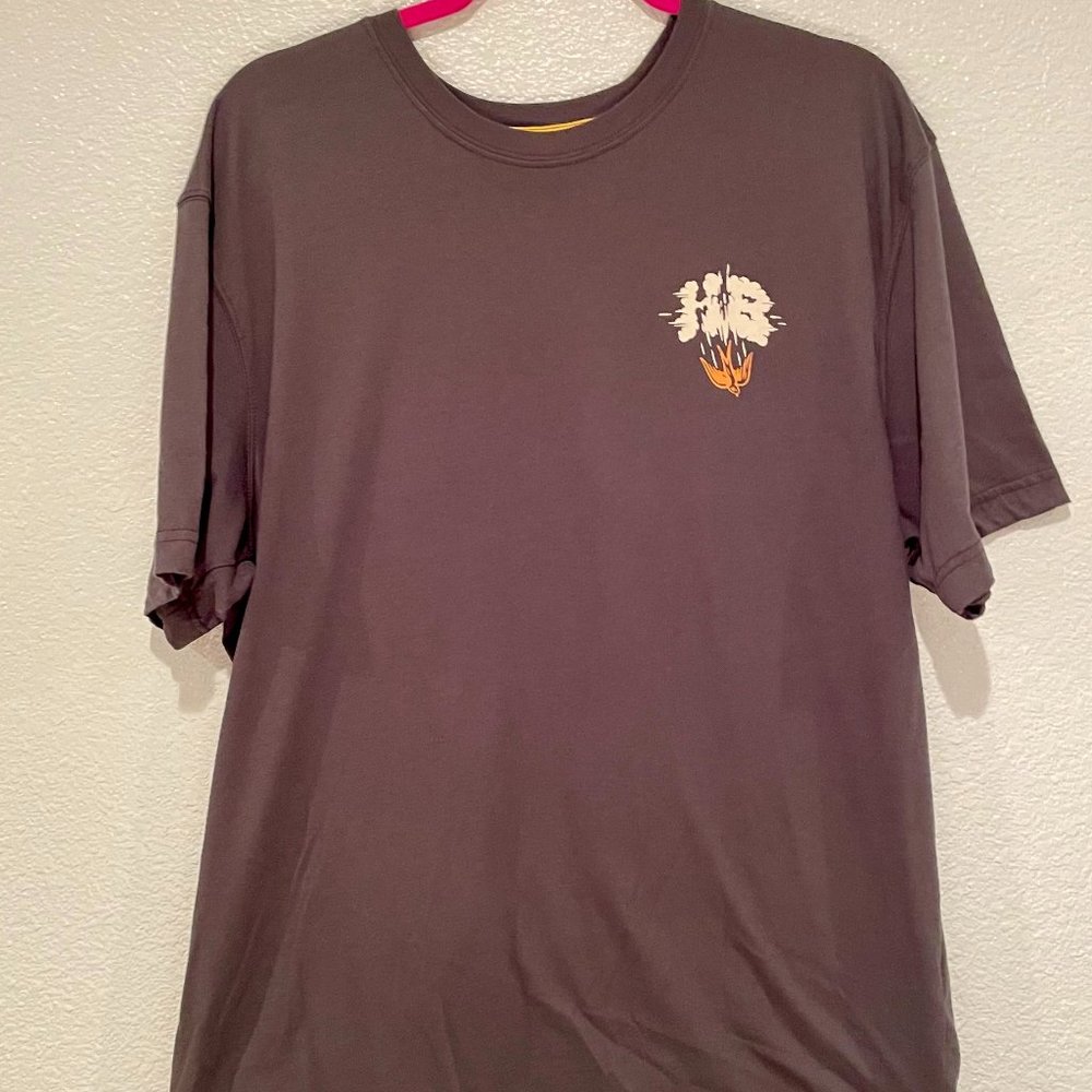 Howler Brothers Men's T-Shirt Full Time Dreamers Swallow Grey - Size XL
